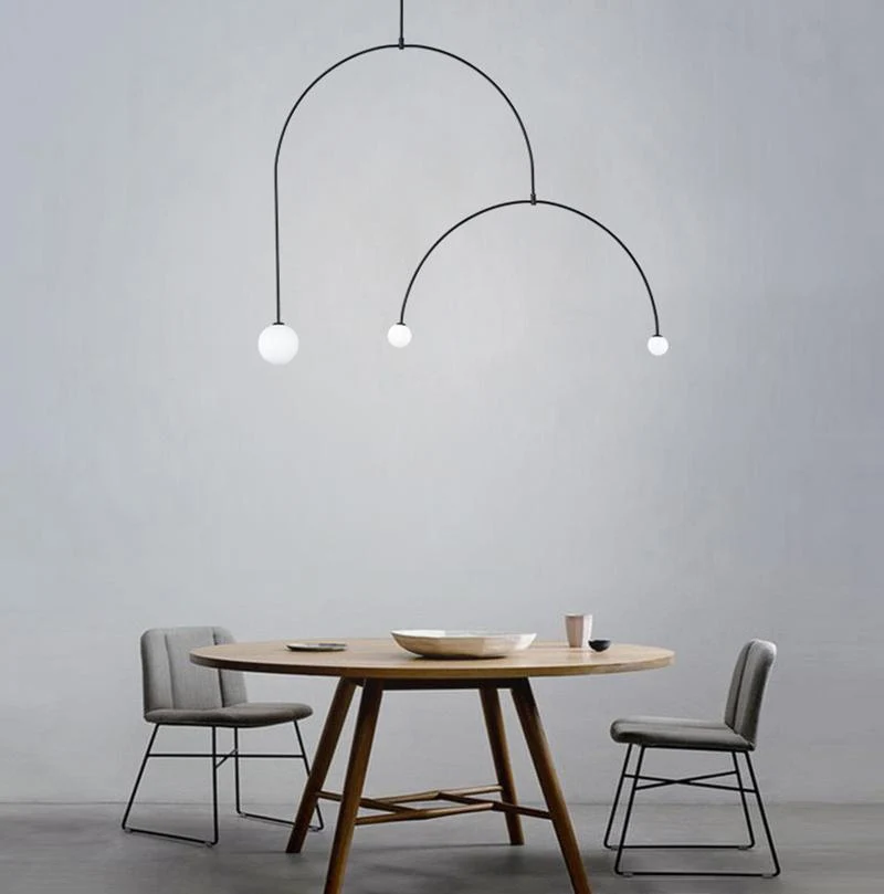 Mobiel Plafondlamp met Glazen Bollen – Modern Messing of Zwart Design – 9 Configuraties – G9 & G4 Fitting | Sansoti
