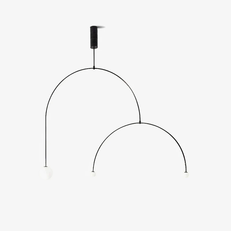 Mobiel Plafondlamp met Glazen Bollen – Modern Messing of Zwart Design – 9 Configuraties – G9 & G4 Fitting | Sansoti