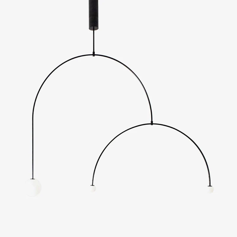 Mobiel Plafondlamp met Glazen Bollen – Modern Messing of Zwart Design – 9 Configuraties – G9 & G4 Fitting | Sansoti