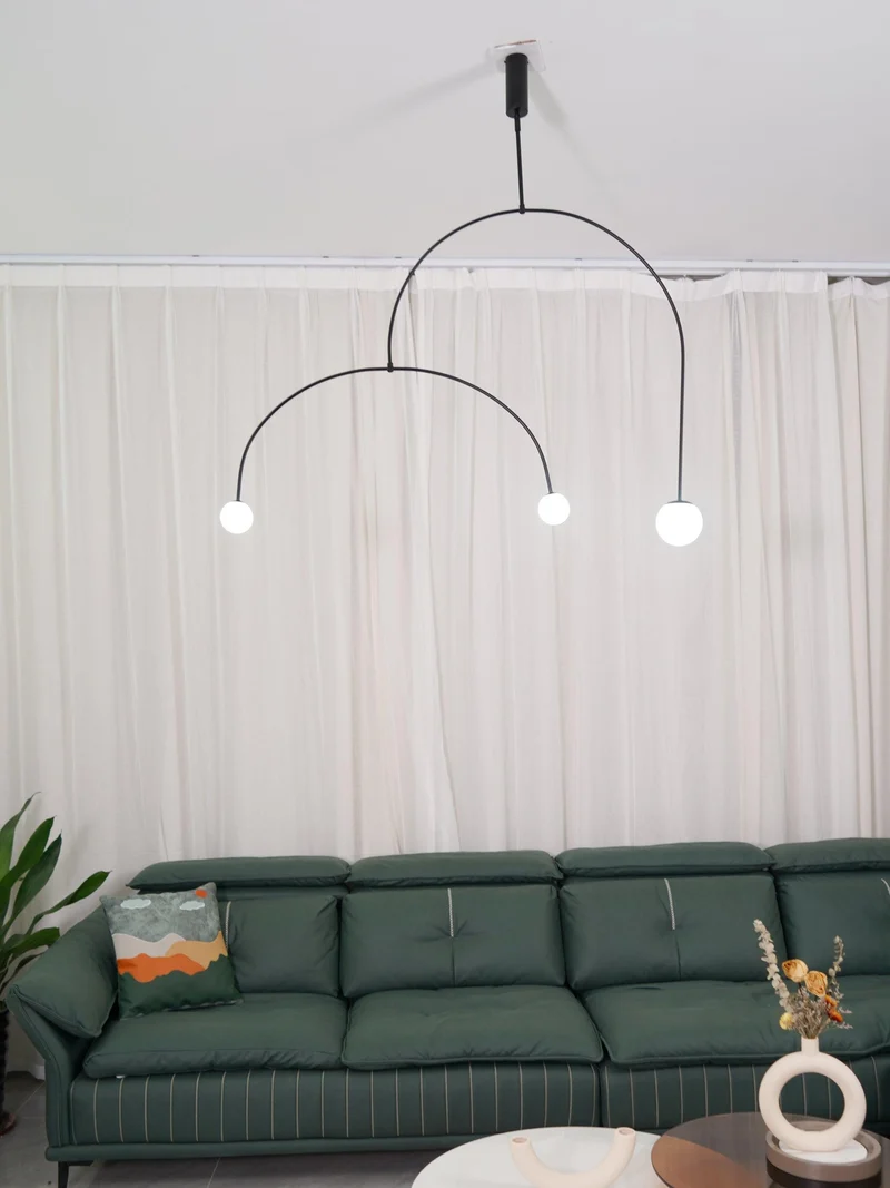 Mobiel Plafondlamp met Glazen Bollen – Modern Messing of Zwart Design – 9 Configuraties – G9 & G4 Fitting | Sansoti