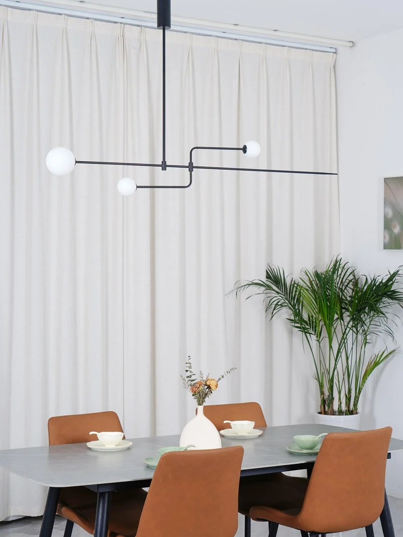 Mobiel Plafondlamp met Glazen Bollen – Modern Messing of Zwart Design – 9 Configuraties – G9 & G4 Fitting | Sansoti
