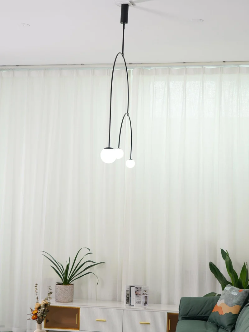 Mobiel Plafondlamp met Glazen Bollen – Modern Messing of Zwart Design – 9 Configuraties – G9 & G4 Fitting | Sansoti