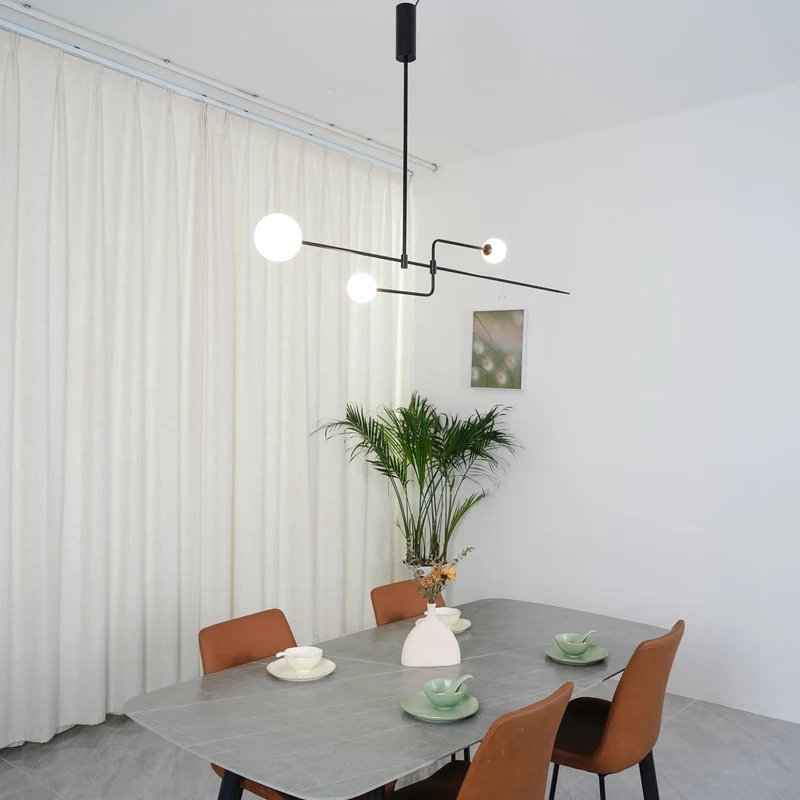 Mobiel Plafondlamp met Glazen Bollen – Modern Messing of Zwart Design – 9 Configuraties – G9 & G4 Fitting | Sansoti