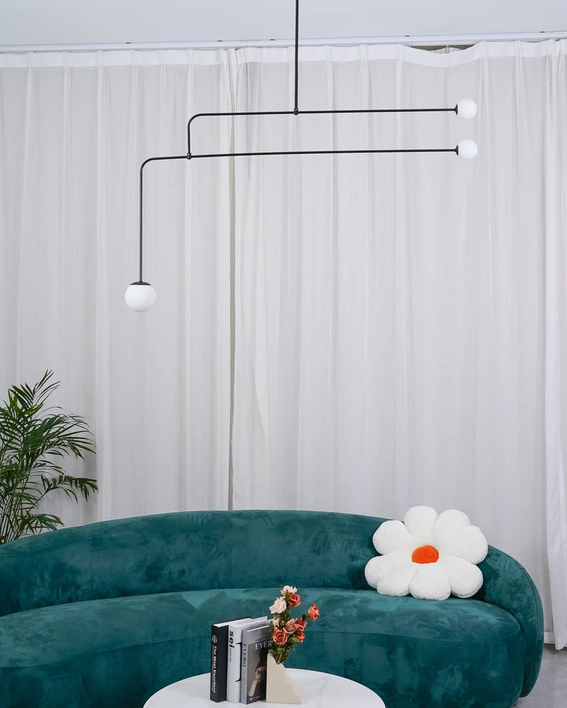 Mobiel Plafondlamp met Glazen Bollen – Modern Messing of Zwart Design – 9 Configuraties – G9 & G4 Fitting | Sansoti