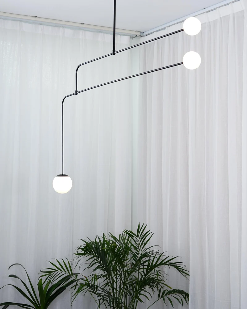 Mobiel Plafondlamp met Glazen Bollen – Modern Messing of Zwart Design – 9 Configuraties – G9 & G4 Fitting | Sansoti
