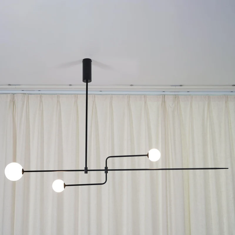 Mobiel Plafondlamp met Glazen Bollen – Modern Messing of Zwart Design – 9 Configuraties – G9 & G4 Fitting | Sansoti