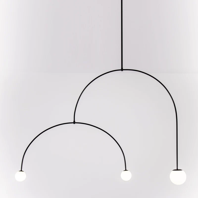 Mobiel Plafondlamp met Glazen Bollen – Modern Messing of Zwart Design – 9 Configuraties – G9 & G4 Fitting | Sansoti