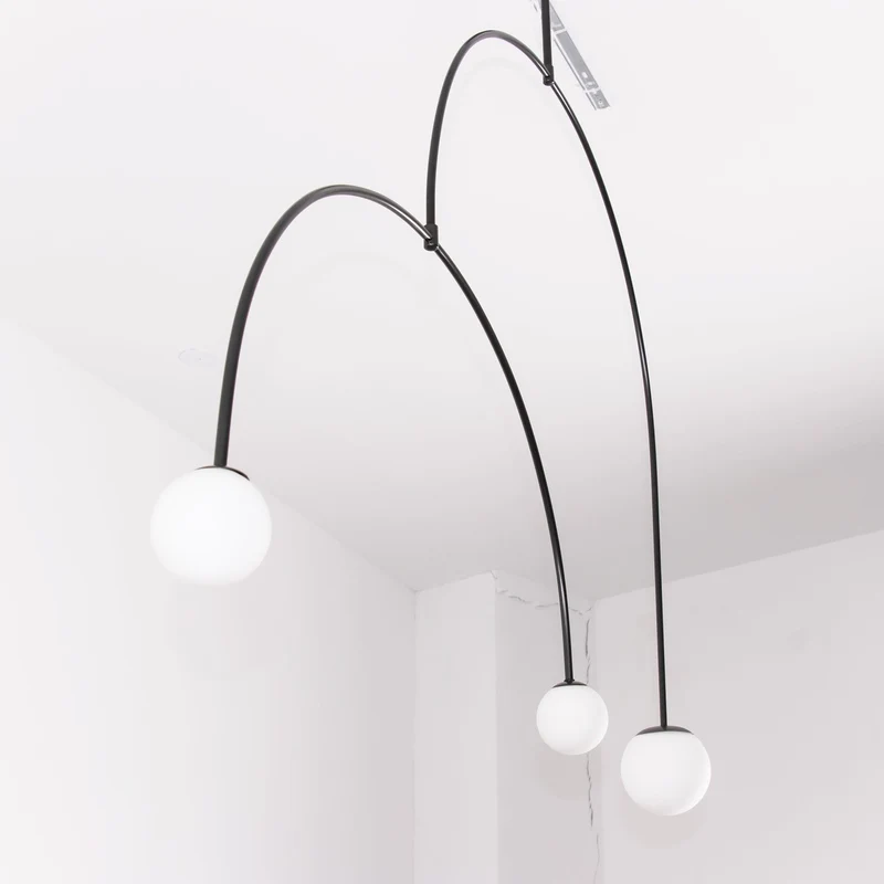 Mobiel Plafondlamp met Glazen Bollen – Modern Messing of Zwart Design – 9 Configuraties – G9 & G4 Fitting | Sansoti