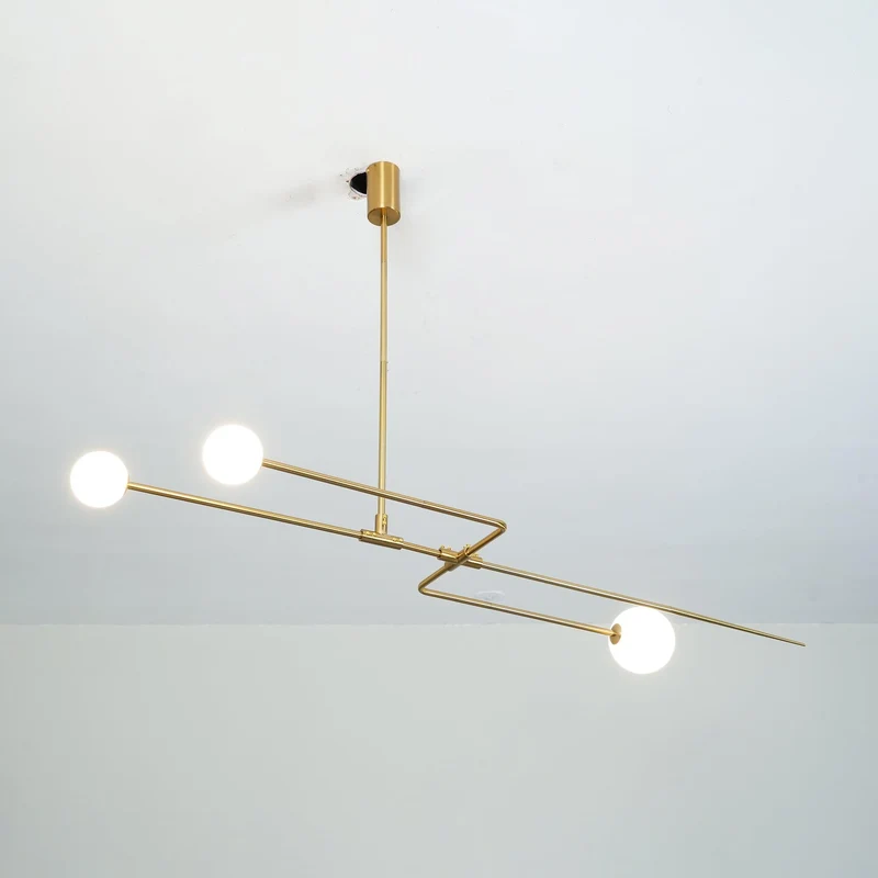 Mobiel Plafondlamp met Glazen Bollen – Modern Messing of Zwart Design – 9 Configuraties – G9 & G4 Fitting | Sansoti