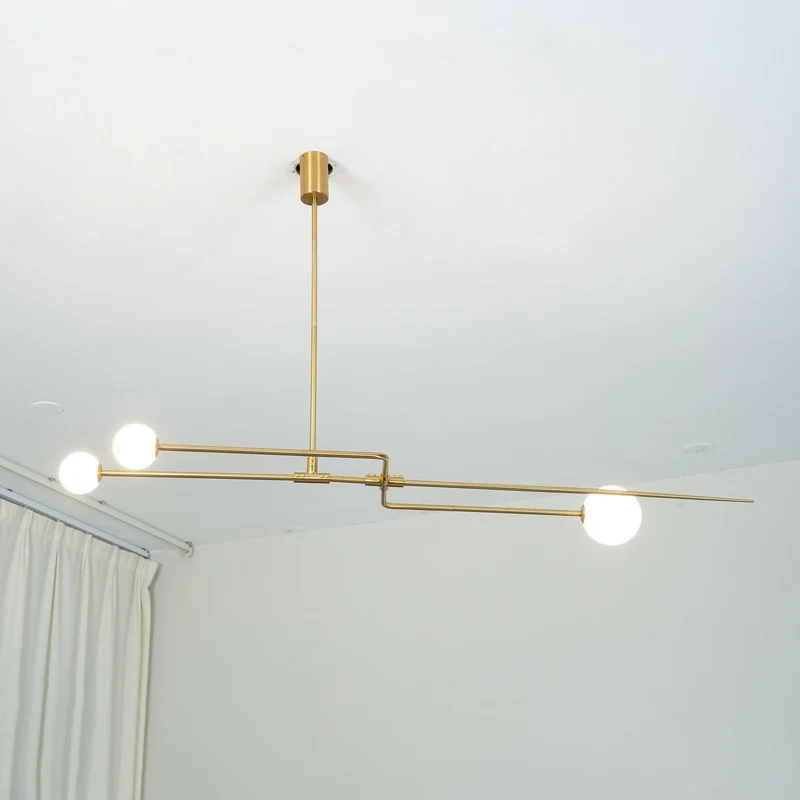 Mobiel Plafondlamp met Glazen Bollen – Modern Messing of Zwart Design – 9 Configuraties – G9 & G4 Fitting | Sansoti
