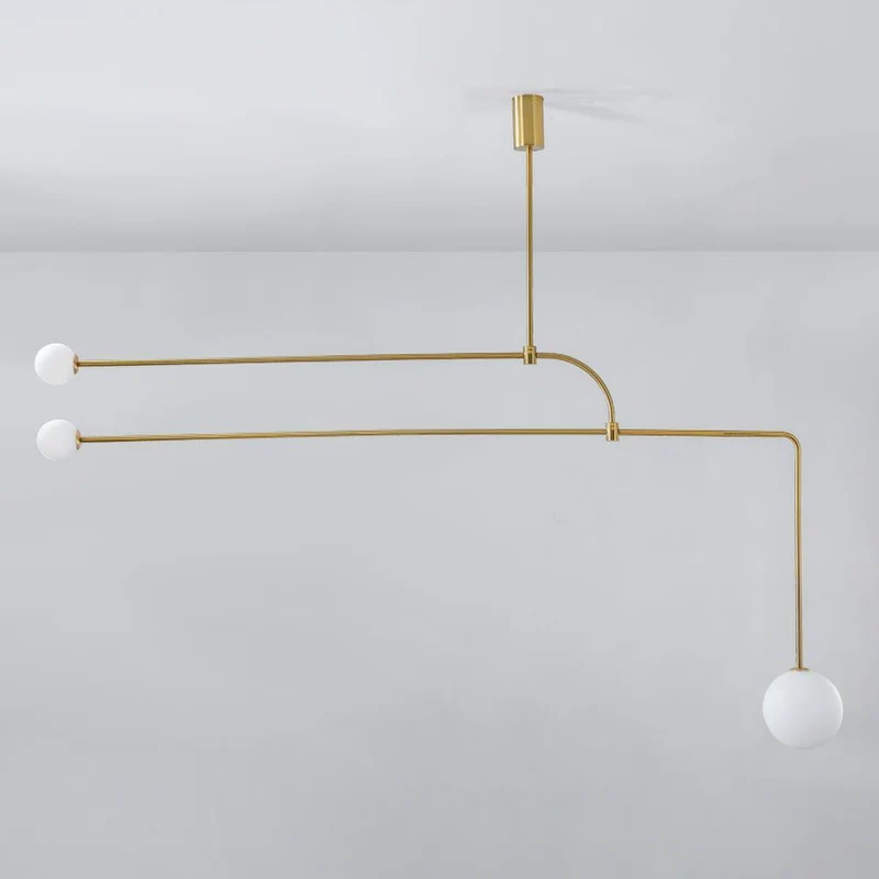 Mobiel Plafondlamp met Glazen Bollen – Modern Messing of Zwart Design – 9 Configuraties – G9 & G4 Fitting | Sansoti
