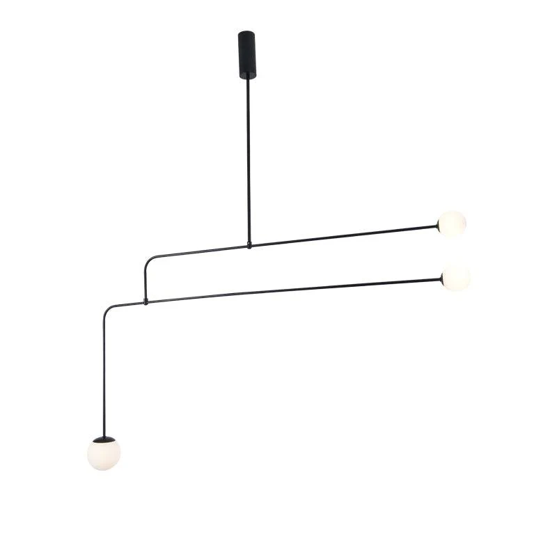 Mobiel Plafondlamp met Glazen Bollen – Modern Messing of Zwart Design – 9 Configuraties – G9 & G4 Fitting | Sansoti