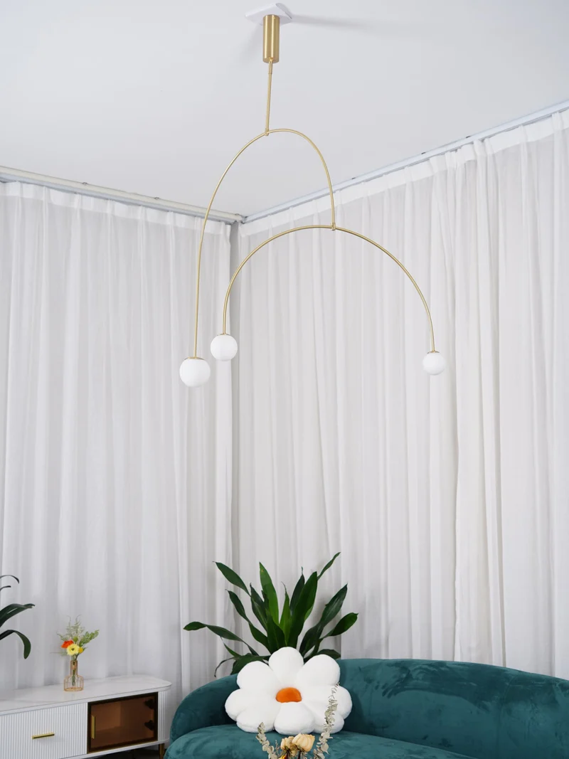 Mobiel Plafondlamp met Glazen Bollen – Modern Messing of Zwart Design – 9 Configuraties – G9 & G4 Fitting | Sansoti