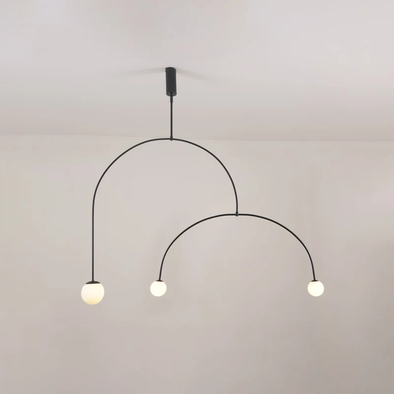 Mobiel Plafondlamp met Glazen Bollen – Modern Messing of Zwart Design – 9 Configuraties – G9 & G4 Fitting | Sansoti