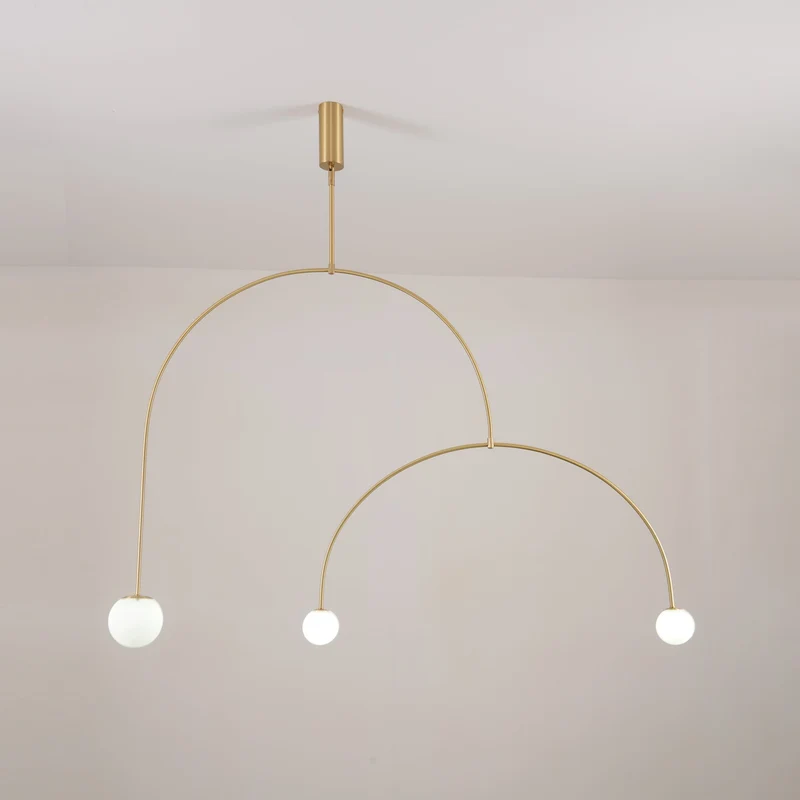 Mobiel Plafondlamp met Glazen Bollen – Modern Messing of Zwart Design – 9 Configuraties – G9 & G4 Fitting | Sansoti