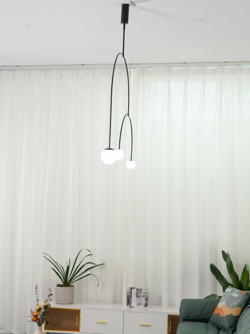 Mobiel Plafondlamp met Glazen Bollen – Modern Messing of Zwart Design – 9 Configuraties – G9 & G4 Fitting | Sansoti