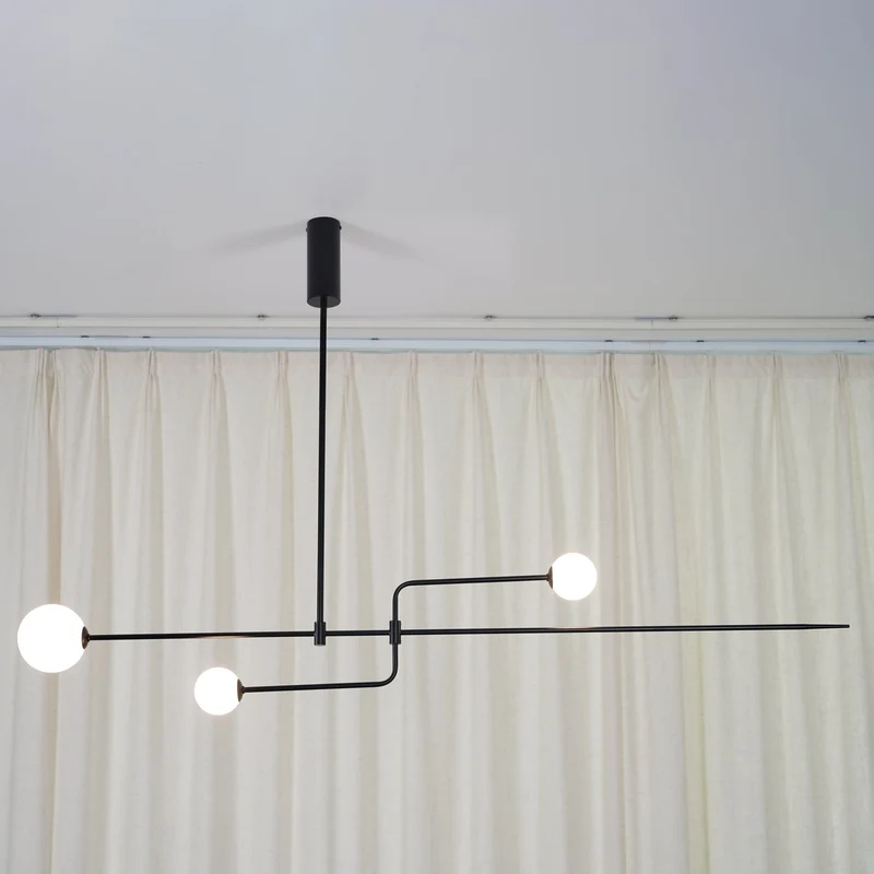 Mobiel Plafondlamp met Glazen Bollen – Modern Messing of Zwart Design – 9 Configuraties – G9 & G4 Fitting | Sansoti