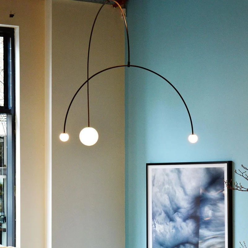 Mobiel Plafondlamp met Glazen Bollen – Modern Messing of Zwart Design – 9 Configuraties – G9 & G4 Fitting | Sansoti