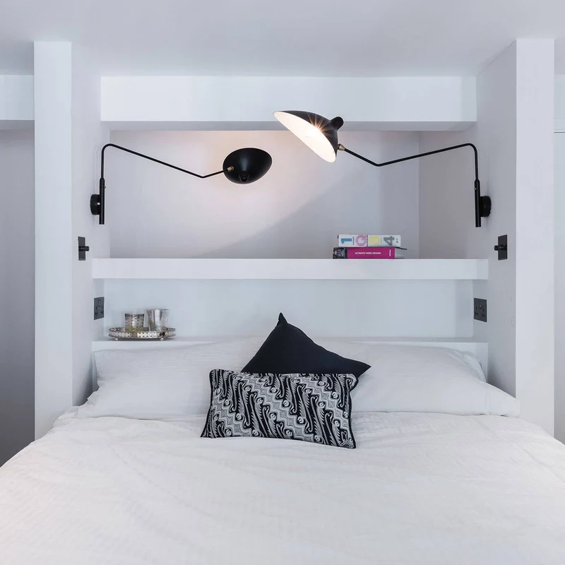 Wandlamp Verstelbaar Staal 1-Kops / 2-Kops 60-140 cm Modern Design Metaal Messing Chroom E26/E27 Fitting Instelbare Kap Richtbaar Licht Interieur | Sansoti