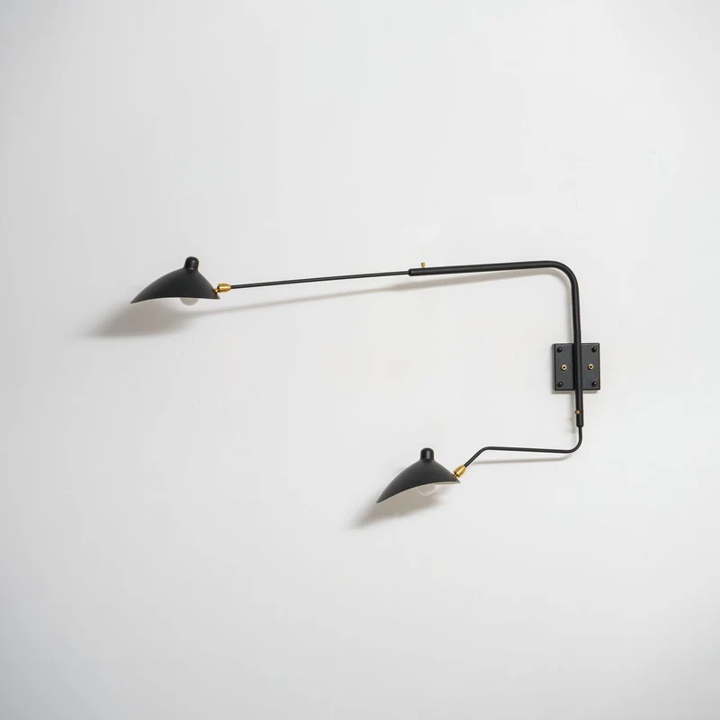 Wandlamp Verstelbaar Staal 1-Kops / 2-Kops 60-140 cm Modern Design Metaal Messing Chroom E26/E27 Fitting Instelbare Kap Richtbaar Licht Interieur | Sansoti