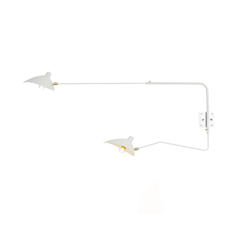 Wandlamp Verstelbaar Staal 1-Kops / 2-Kops 60-140 cm Modern Design Metaal Messing Chroom E26/E27 Fitting Instelbare Kap Richtbaar Licht Interieur | Sansoti