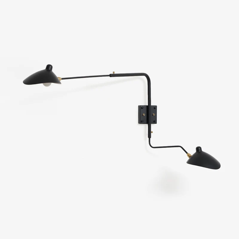 Wandlamp Verstelbaar Staal 1-Kops / 2-Kops 60-140 cm Modern Design Metaal Messing Chroom E26/E27 Fitting Instelbare Kap Richtbaar Licht Interieur | Sansoti