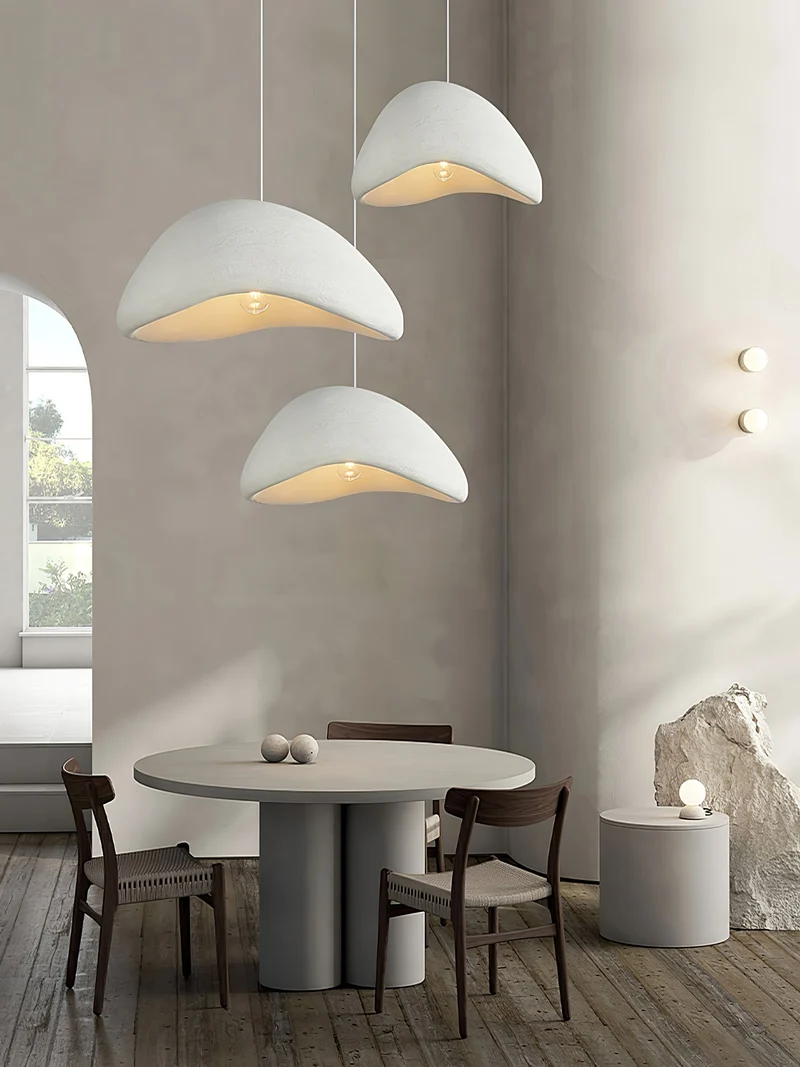 Hanglamp Koepelvorm Polystyreen Grijs Wit Zes Maten E26 E27 Fitting Verstelbare Kabel 150cm Scandinavisch Design Huiskamer Keuken Eethoek Dimbaar | Sansoti