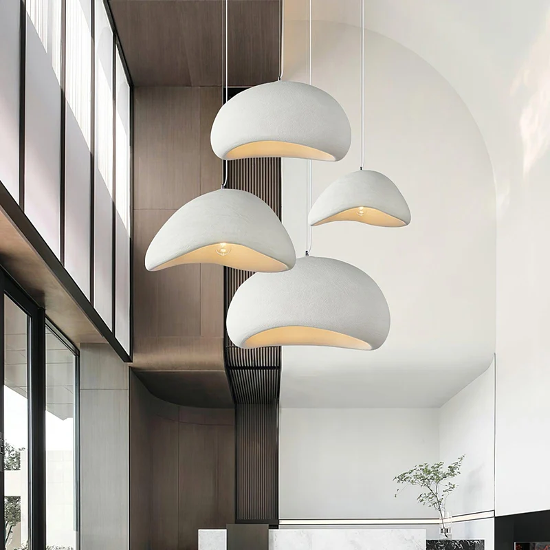 Hanglamp Koepelvorm Polystyreen Grijs Wit Zes Maten E26 E27 Fitting Verstelbare Kabel 150cm Scandinavisch Design Huiskamer Keuken Eethoek Dimbaar | Sansoti