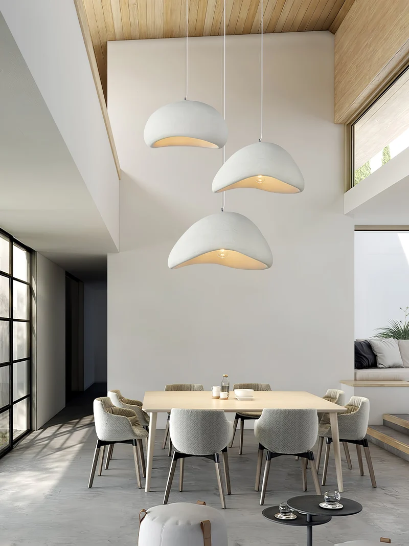 Hanglamp Koepelvorm Polystyreen Grijs Wit Zes Maten E26 E27 Fitting Verstelbare Kabel 150cm Scandinavisch Design Huiskamer Keuken Eethoek Dimbaar | Sansoti