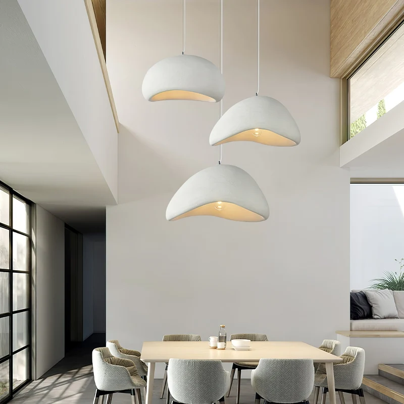 Hanglamp Koepelvorm Polystyreen Grijs Wit Zes Maten E26 E27 Fitting Verstelbare Kabel 150cm Scandinavisch Design Huiskamer Keuken Eethoek Dimbaar | Sansoti