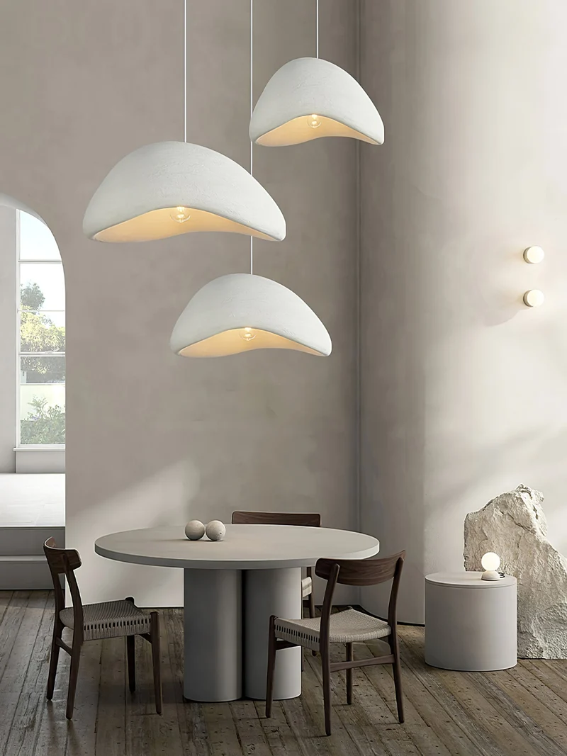Hanglamp Koepelvorm Polystyreen Grijs Wit Zes Maten E26 E27 Fitting Verstelbare Kabel 150cm Scandinavisch Design Huiskamer Keuken Eethoek Dimbaar | Sansoti