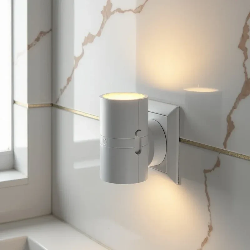 Bauhaus Nachtlampje Dimbaar met Dag-Nachtsensor Wandlamp Warm LED Licht Slaapkamer Hal Badkamer Energiezuinig | Sansoti
