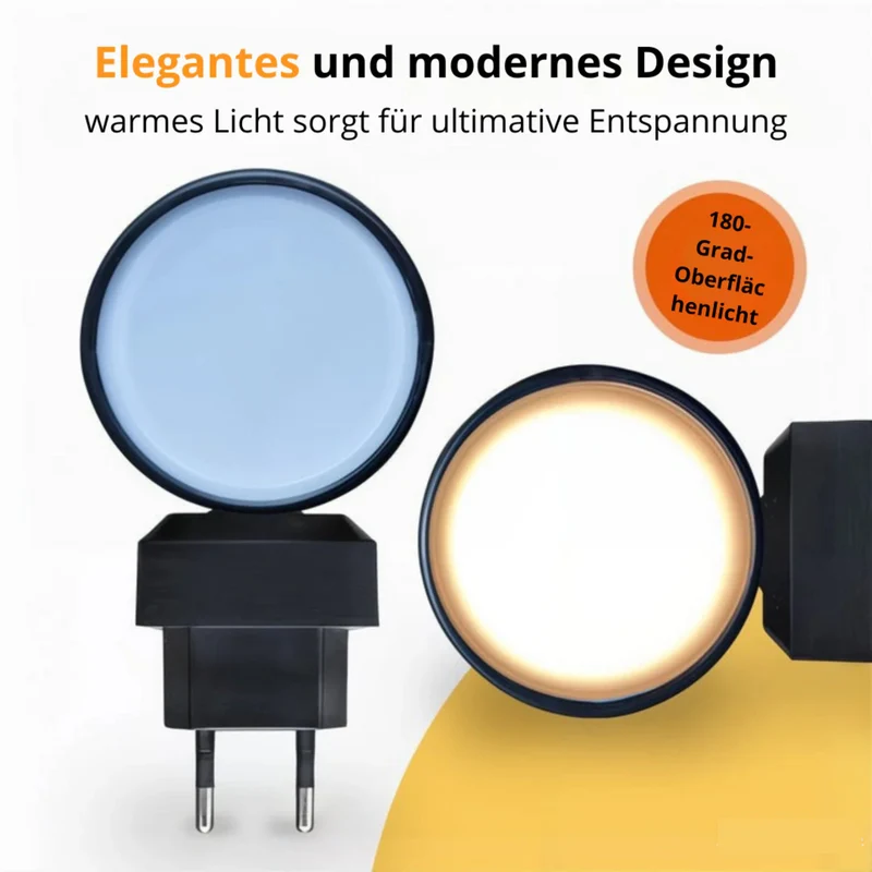Bauhaus Nachtlampje Dimbaar met Dag-Nachtsensor Wandlamp Warm LED Licht Slaapkamer Hal Badkamer Energiezuinig | Sansoti