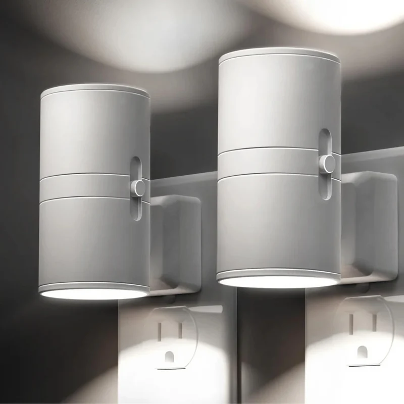 Bauhaus Nachtlampje Dimbaar met Dag-Nachtsensor Wandlamp Warm LED Licht Slaapkamer Hal Badkamer Energiezuinig | Sansoti