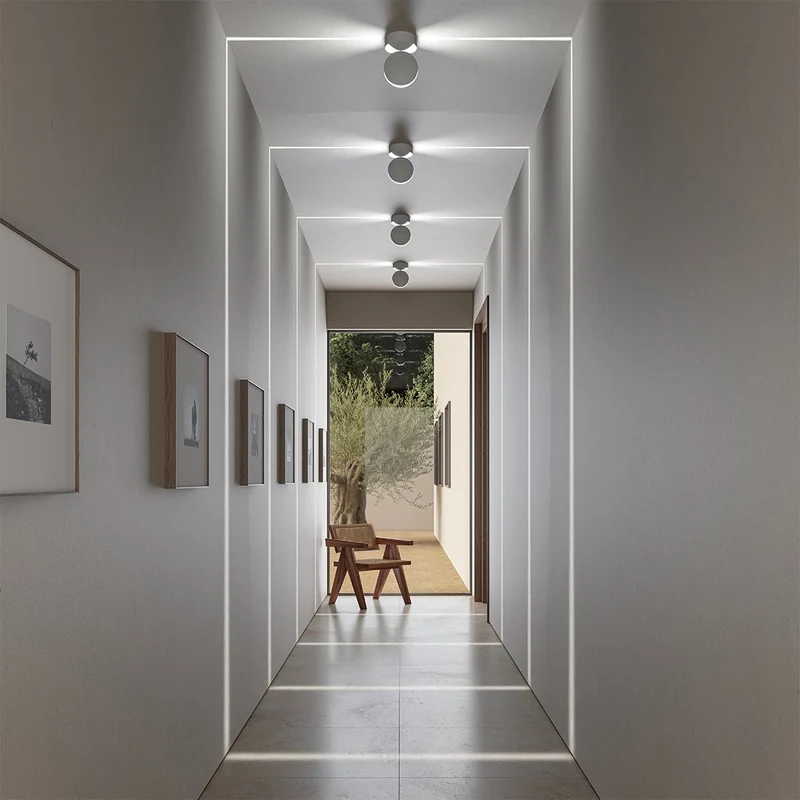 LED Wandlamp 360° Draaibaar Vierkant Lichteffect Warmwit Mat Aluminium Modern Design Wandverlichting | Sansoti
