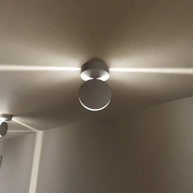 LED Wandlamp 360° Draaibaar Vierkant Lichteffect Warmwit Mat Aluminium Modern Design Wandverlichting | Sansoti