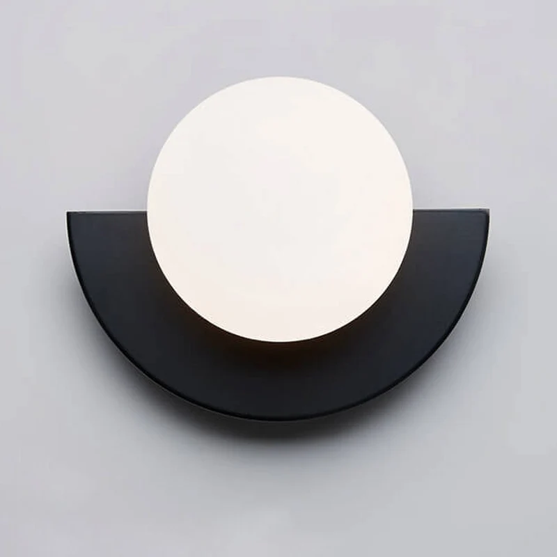 Halfcirkelvormige Wandlamp met Gekleurde Bol Modern Design Decoratieve Verlichting voor Woonkamer Slaapkamer Gang | Sansoti