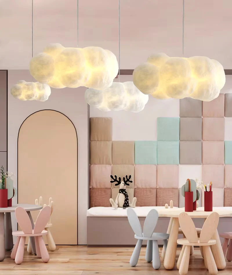 Wolkvormige Hanglamp Wit Kunststof E27 Verstelbaar 150cm Modern Interieur Woonkamer Eetkamer Slaapkamer | Sansoti