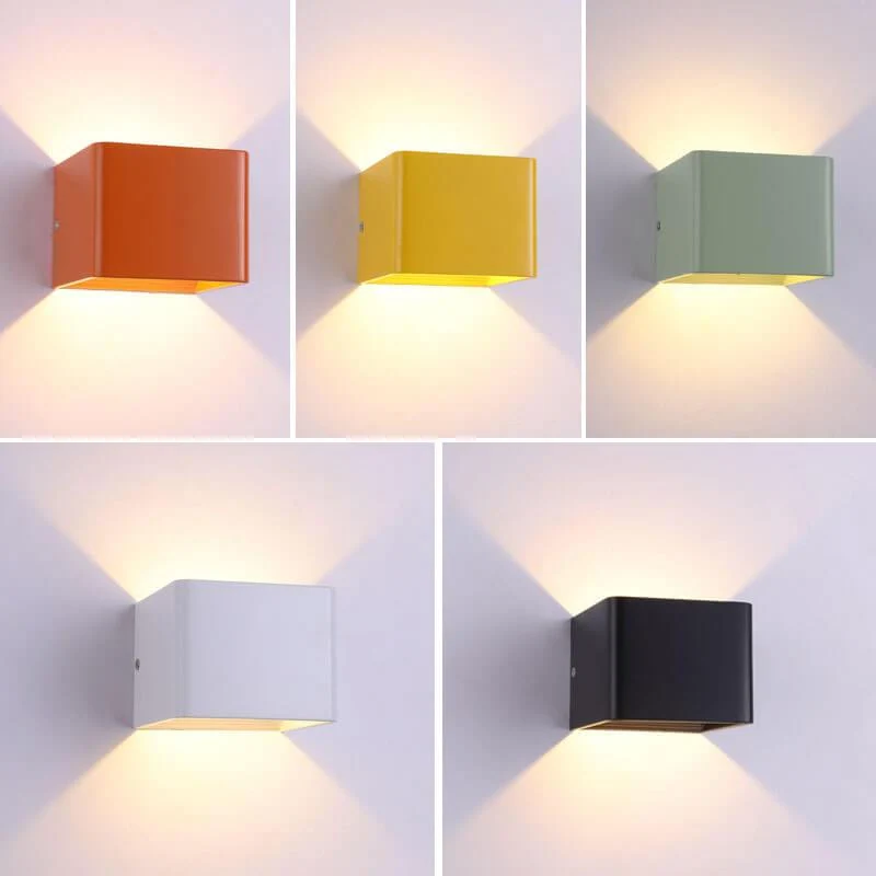 Vierkante LED Wandlamp Aluminium 5-15W Warm Koel Wit Minimalistisch Modern Design Woonkamer Slaapkamer | Sansoti