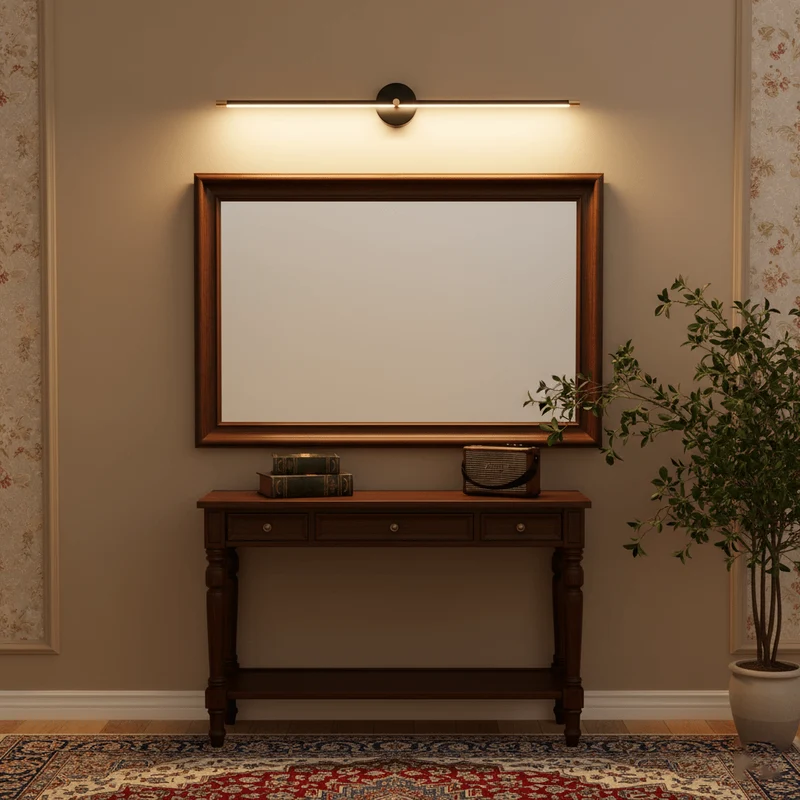 Edge Lineaire LED Wandlamp – 68/98/128 cm – Zwart/Goud – Warm/Neutraal/Koel Wit – Dimbaar Beschikbaar – Badkamer/Spiegel/Kunstverlichting | Sansoti