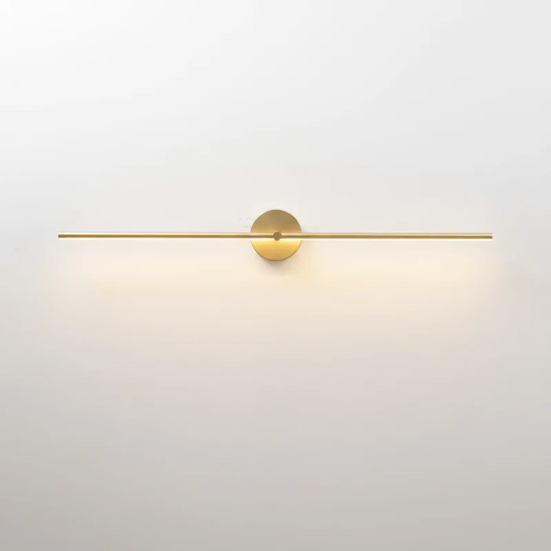 Edge Lineaire LED Wandlamp – 68/98/128 cm – Zwart/Goud – Warm/Neutraal/Koel Wit – Dimbaar Beschikbaar – Badkamer/Spiegel/Kunstverlichting | Sansoti