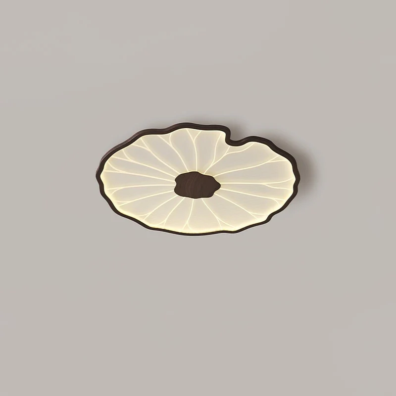 Plafondlamp Lotusbladmotief – Acryl Afwerking 6 Maten Houtnerf Warmwit Scandinavisch Design Eetkamerlamp | Sansoti