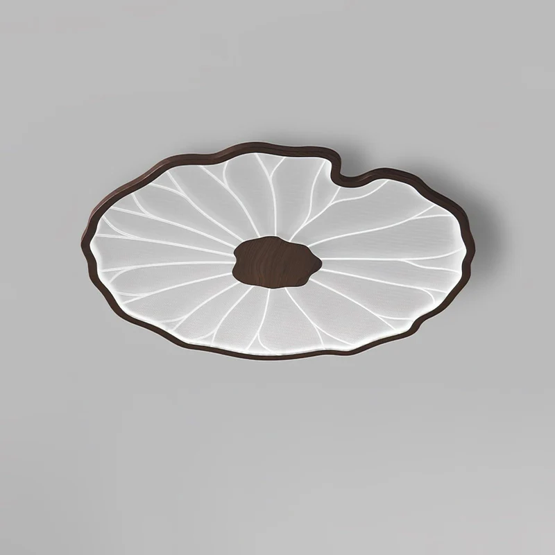 Plafondlamp Lotusbladmotief – Acryl Afwerking 6 Maten Houtnerf Warmwit Scandinavisch Design Eetkamerlamp | Sansoti