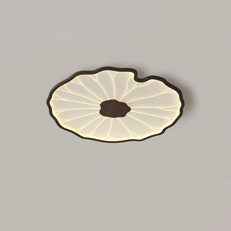 Plafondlamp Lotusbladmotief – Acryl Afwerking 6 Maten Houtnerf Warmwit Scandinavisch Design Eetkamerlamp | Sansoti