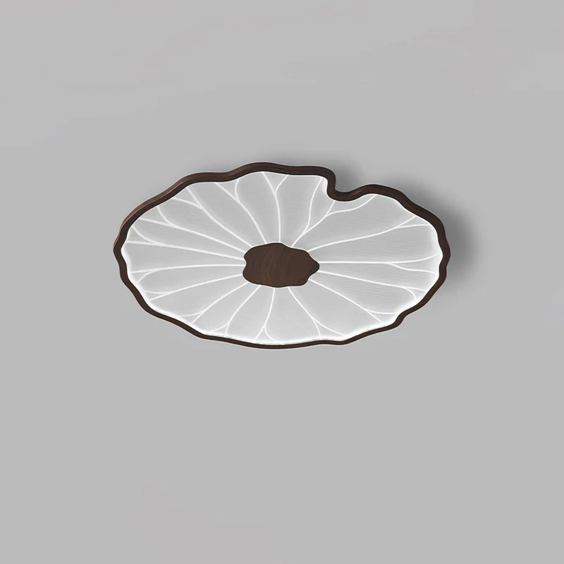 Plafondlamp Lotusbladmotief – Acryl Afwerking 6 Maten Houtnerf Warmwit Scandinavisch Design Eetkamerlamp | Sansoti