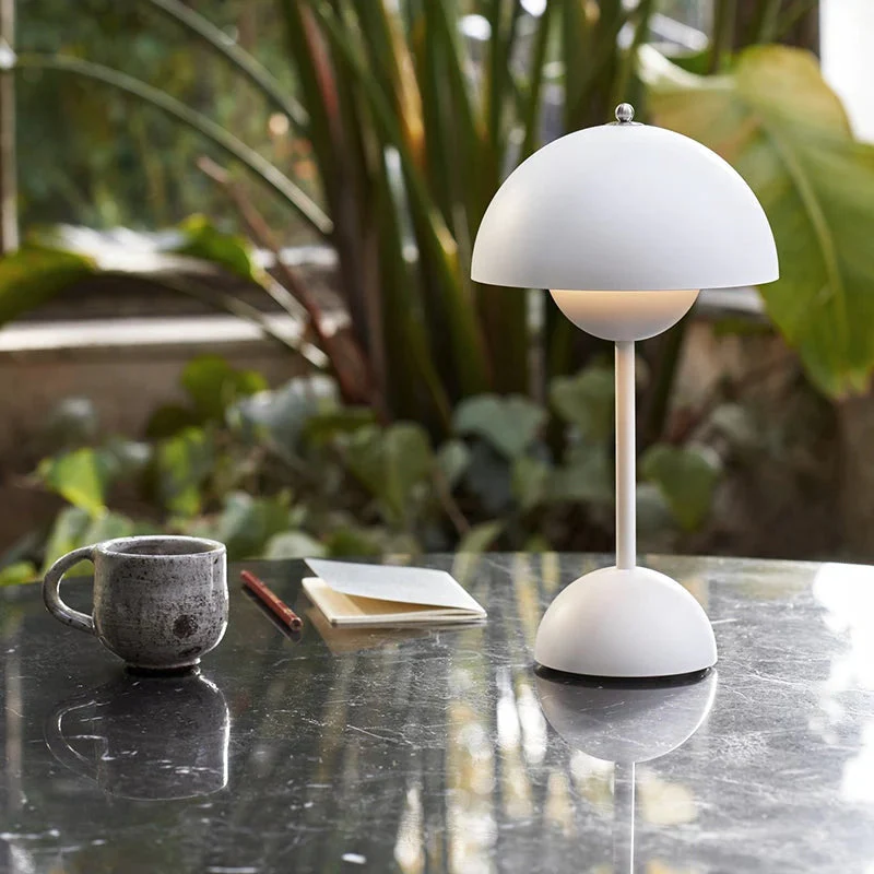 Tafellamp Buiten Terras Draadloos Oplaadbaar Dimbaar LED Warm Wit 30 cm Bijzettafel Balkon | Sansoti