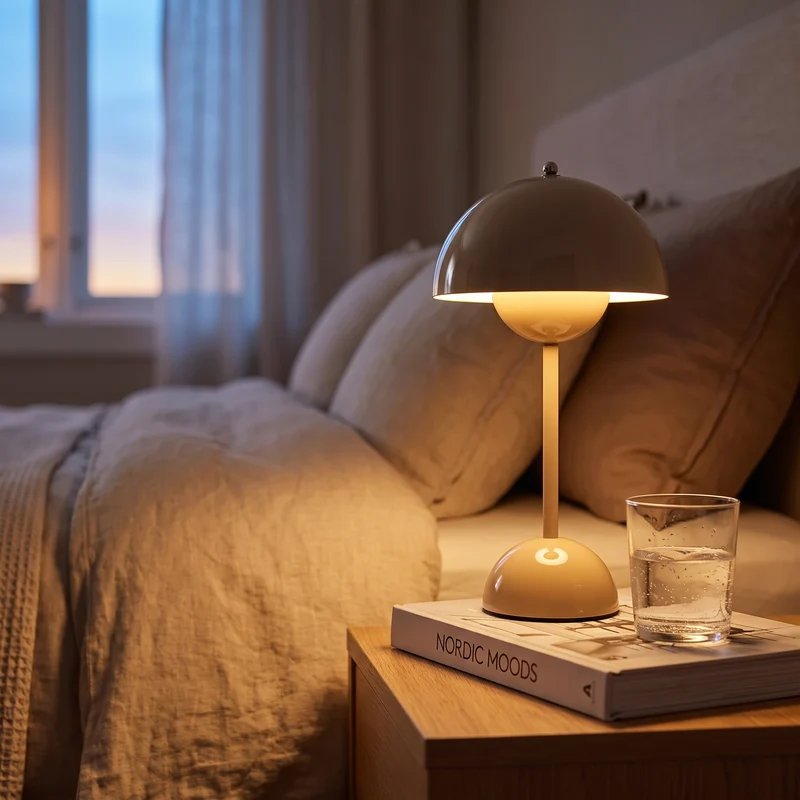 Oplaadbare Tafellamp Draadloos Dimbaar LED Warm Wit 30 cm Sfeerlamp Nachtkastje Woonkamer | Sansoti