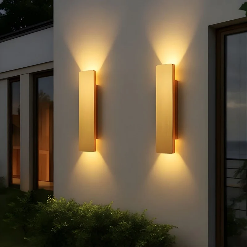Gevelverlichting LED Buiten Wandlamp Goud Aluminium Waterdicht 20-60 cm Up Down Modern | Sansoti