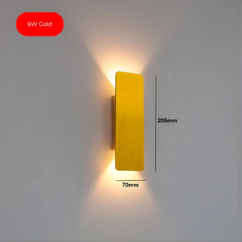 Gevelverlichting LED Buiten Wandlamp Goud Aluminium Waterdicht 20-60 cm Up Down Modern | Sansoti
