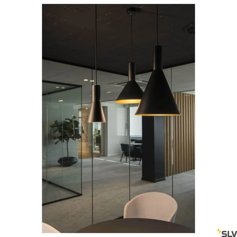Phelia 275 E27 Pendellampe Schwarz, Gold